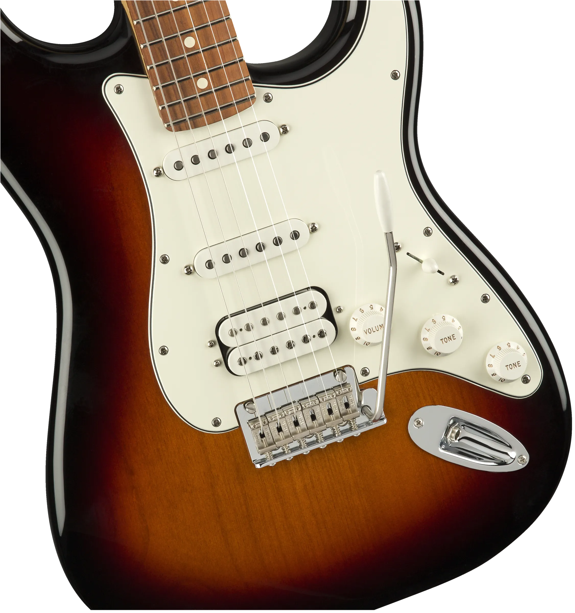 Fender Player Stratocaster® HSS, Pau Ferro Fingerboard, 3-Color Sunburst