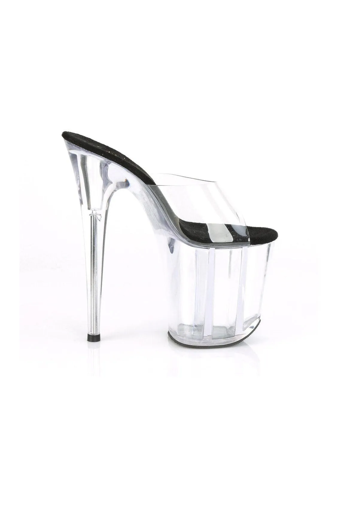 FLAMINGO-801 Exotic Slide | Black Faux Leather