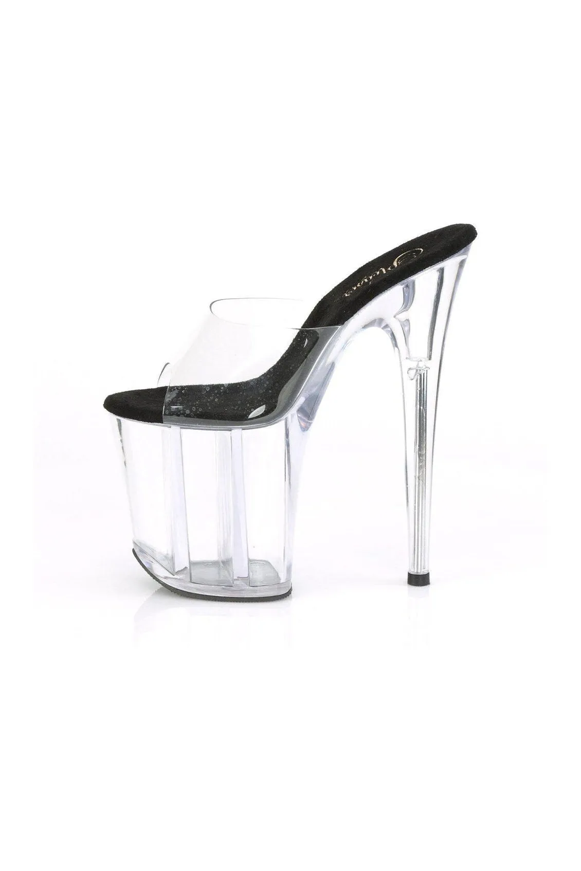FLAMINGO-801 Exotic Slide | Black Faux Leather
