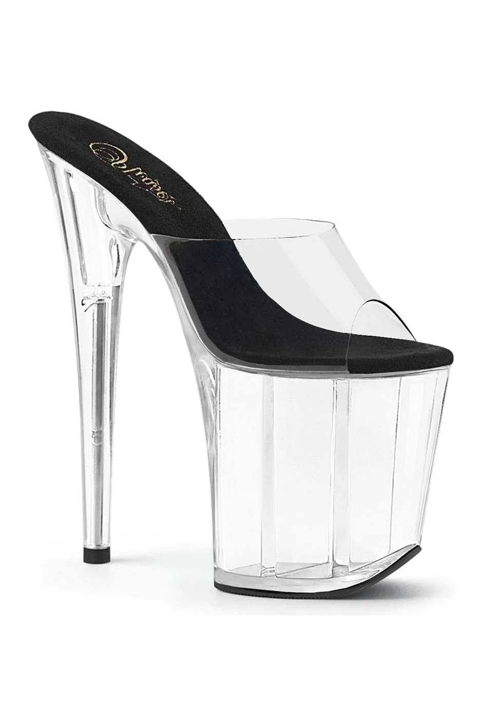 FLAMINGO-801 Exotic Slide | Black Faux Leather