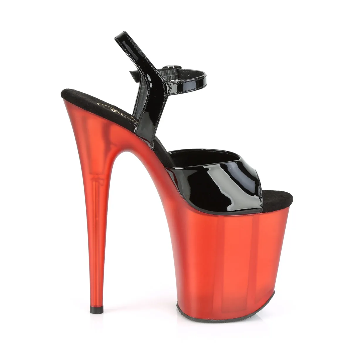 FLAMINGO-809T  Black Patent/Frosted Red