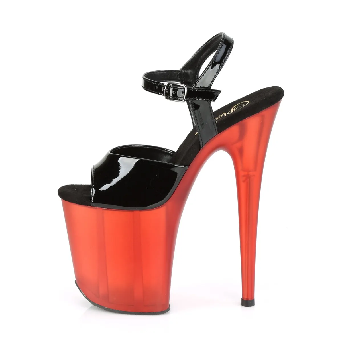 FLAMINGO-809T  Black Patent/Frosted Red