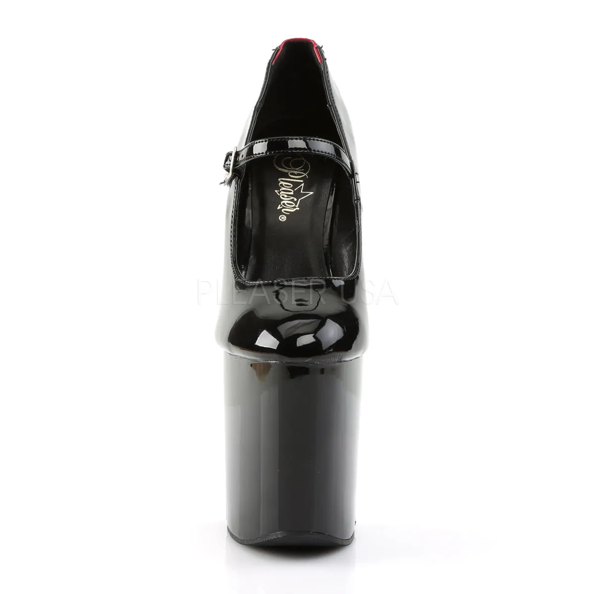 FLAMINGO-887FH  Black-Red Patent/Black