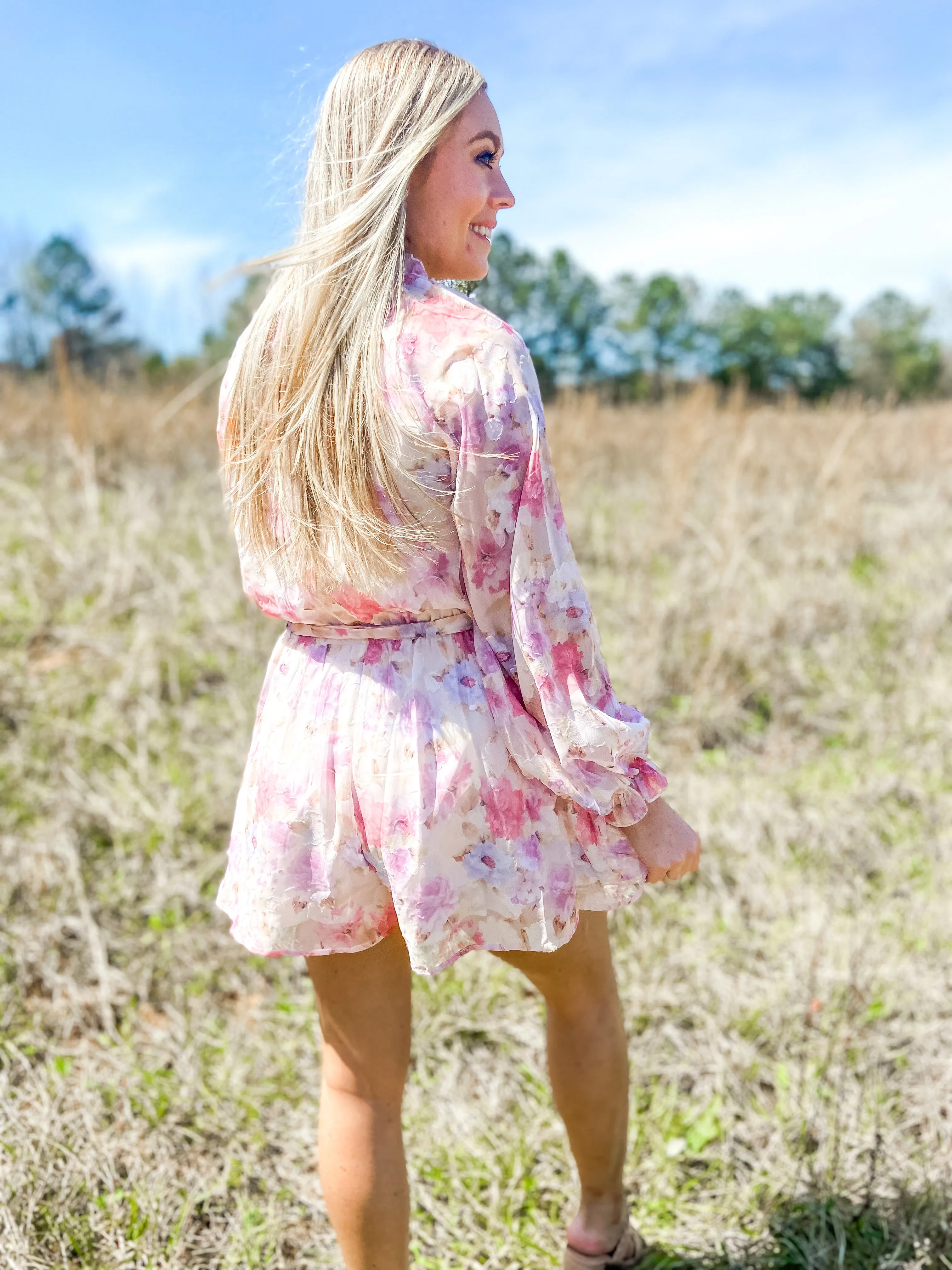 Floral Chiffon Print Romper