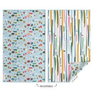 Floral Stems Reversible Microfiber Towel