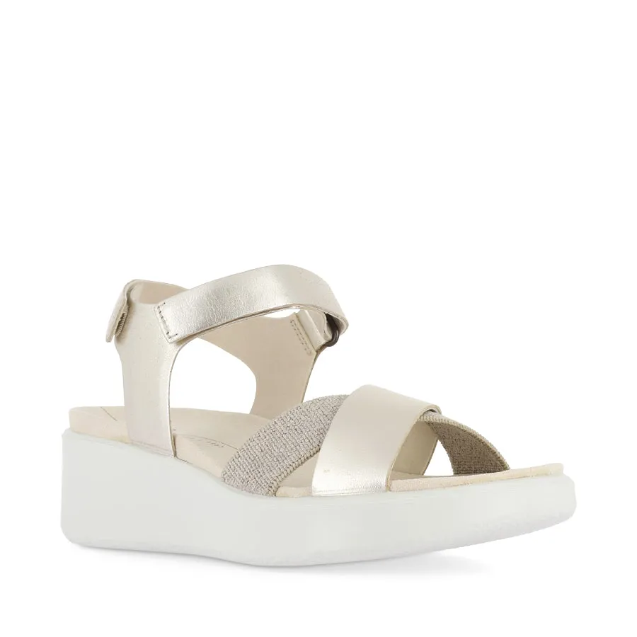 FLOWT WEDGE LX 273323 - PURE WHITE GOLD LEATHER