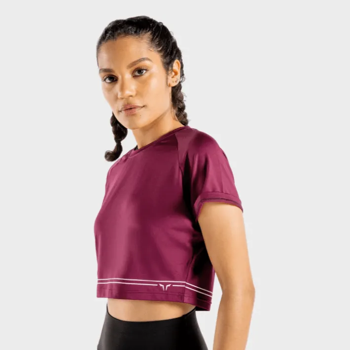 FLUX CROP TEE – MAROON