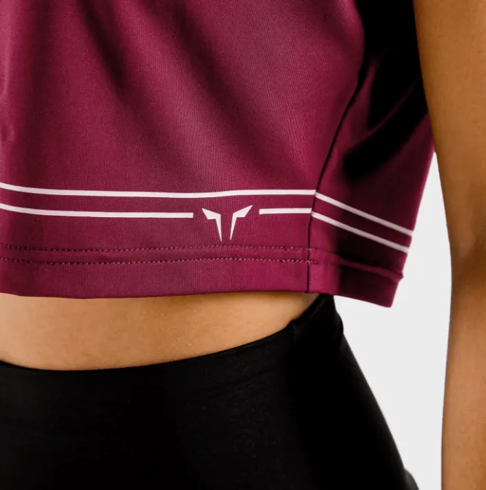 FLUX CROP TEE – MAROON