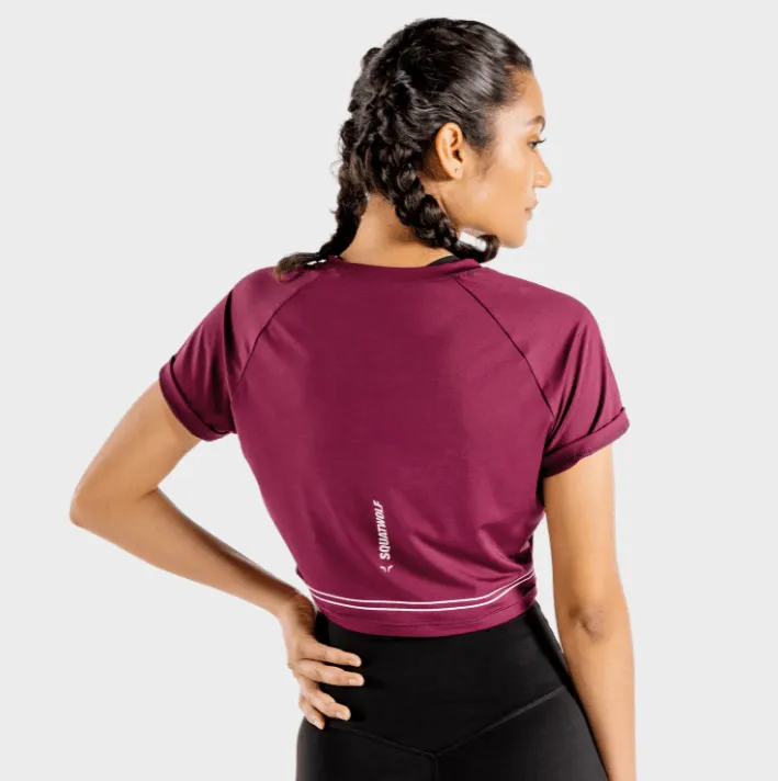 FLUX CROP TEE – MAROON