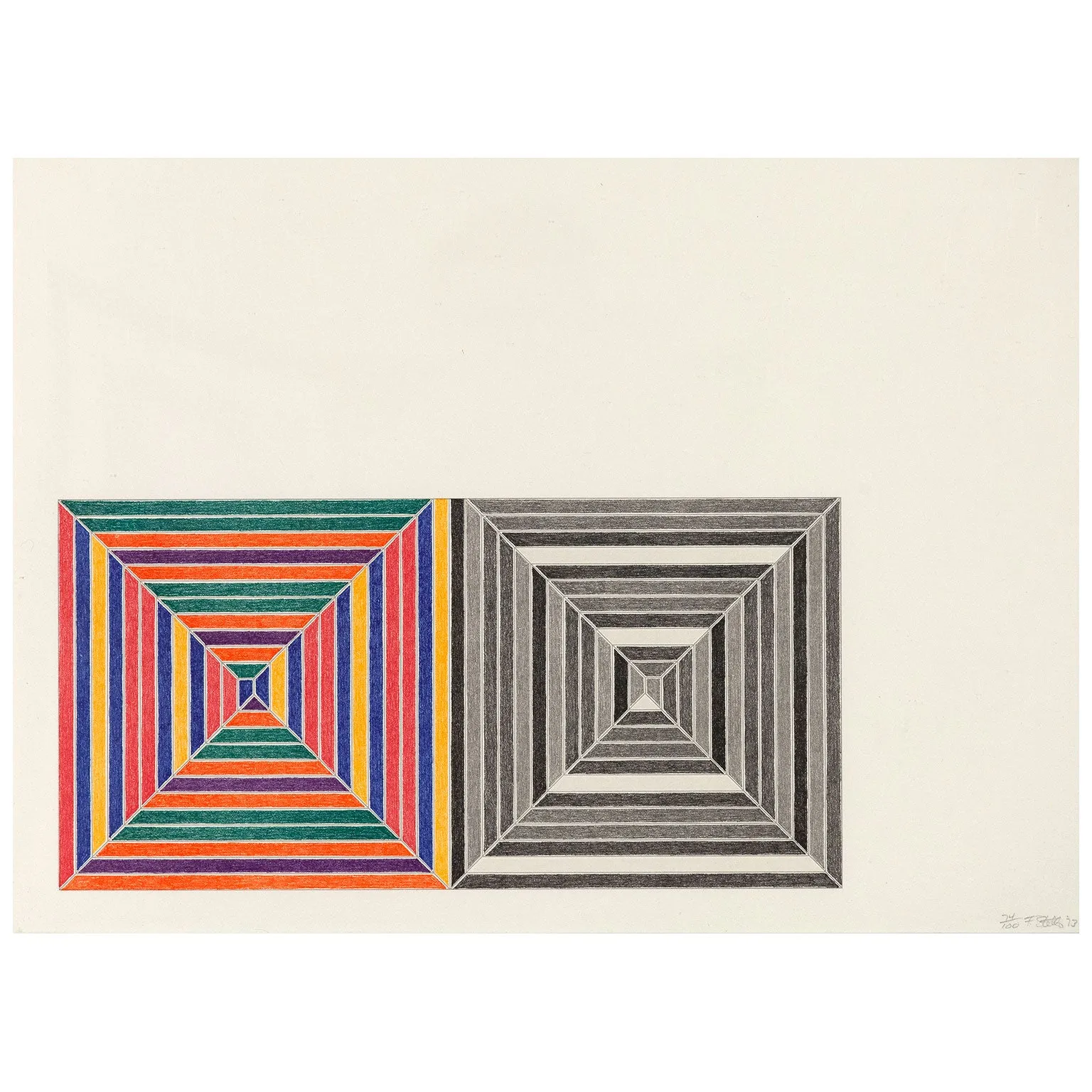FRANK STELLA "LES INDES V" LITHOGRAPH, 1973