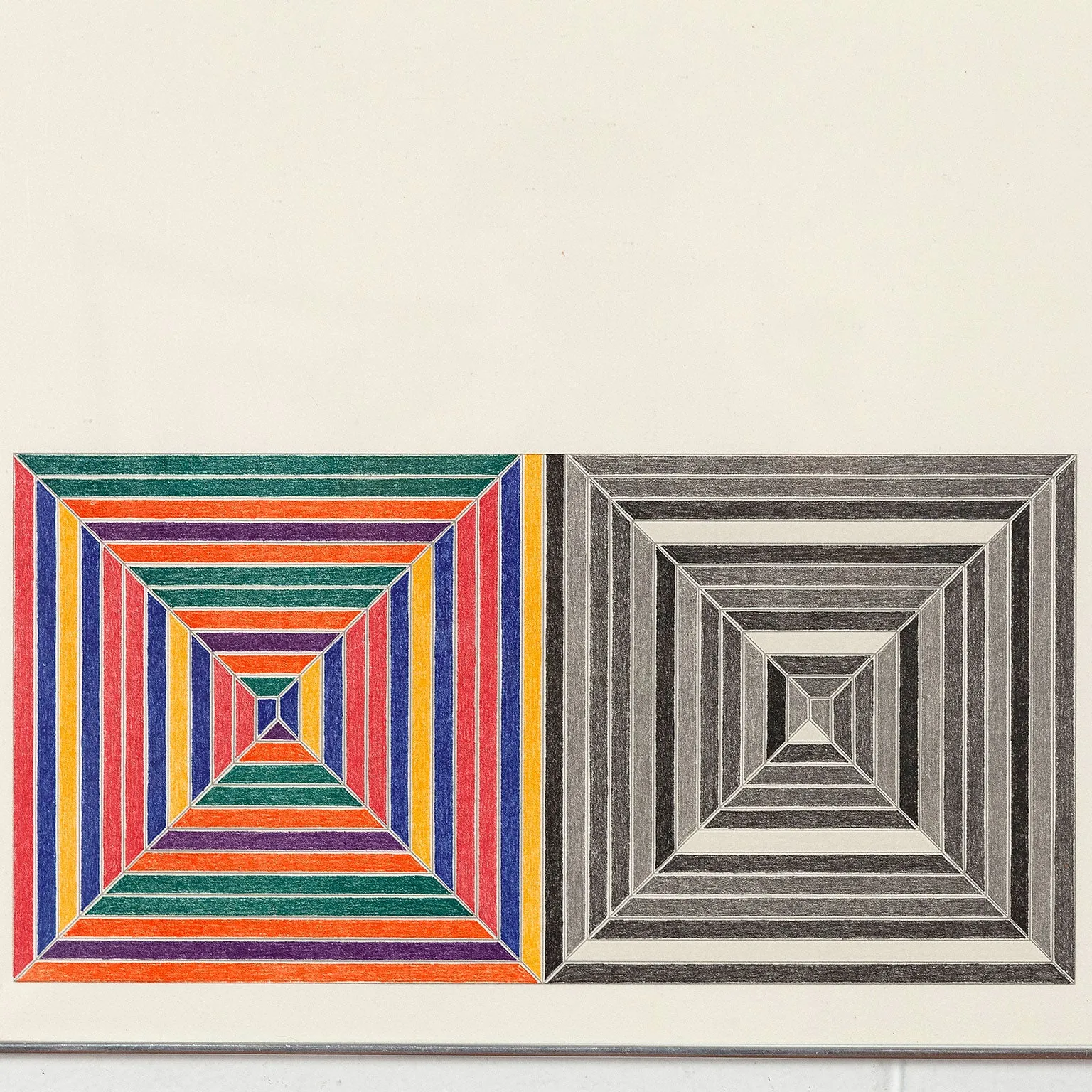 FRANK STELLA "LES INDES V" LITHOGRAPH, 1973