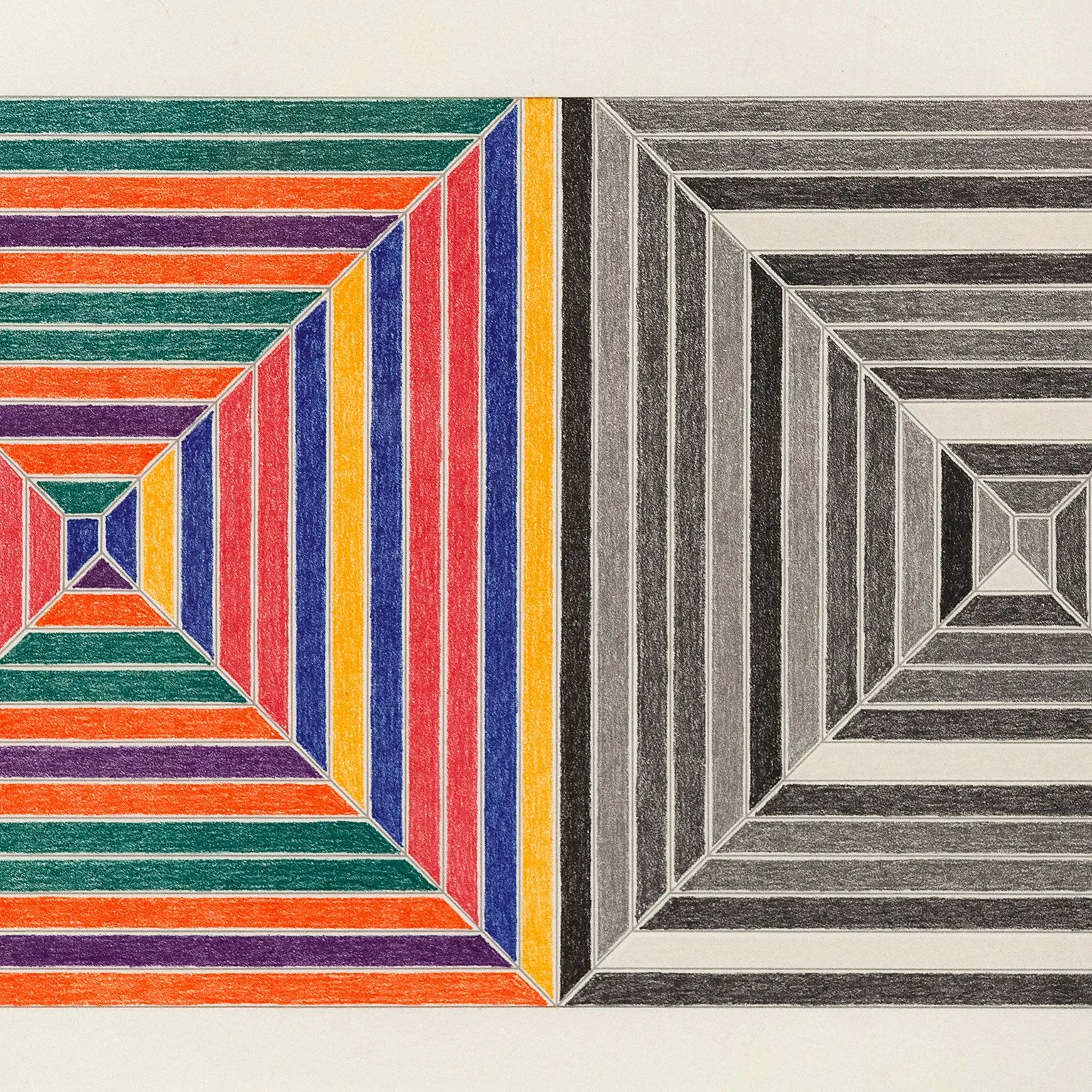 FRANK STELLA "LES INDES V" LITHOGRAPH, 1973