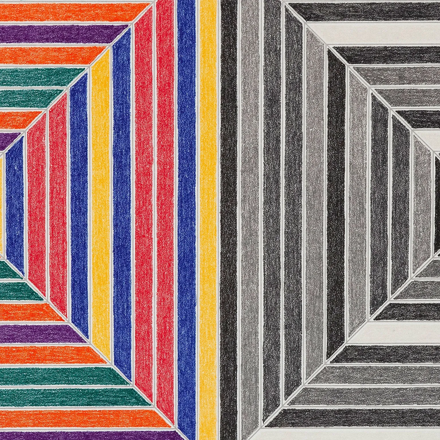 FRANK STELLA "LES INDES V" LITHOGRAPH, 1973