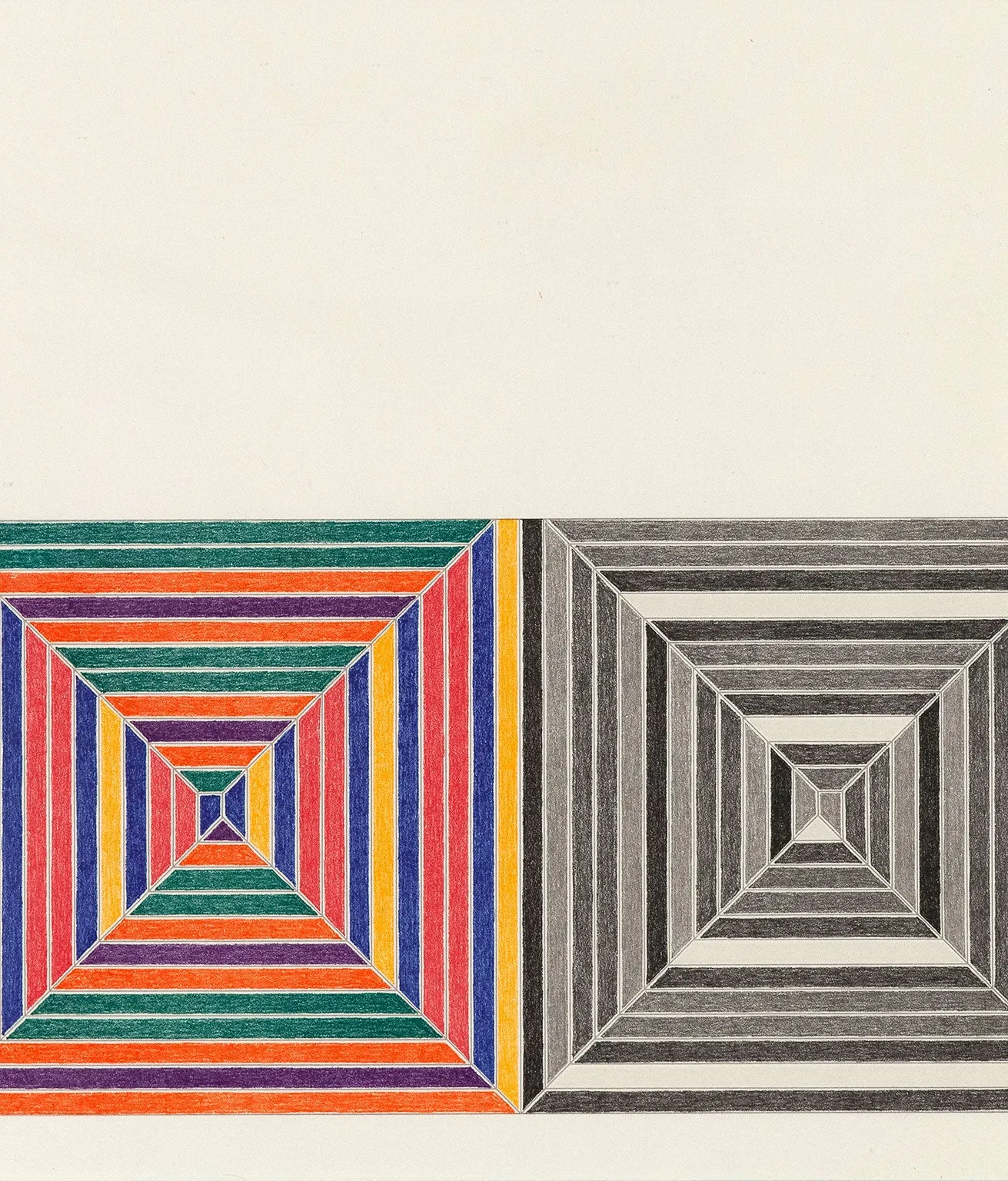 FRANK STELLA "LES INDES V" LITHOGRAPH, 1973