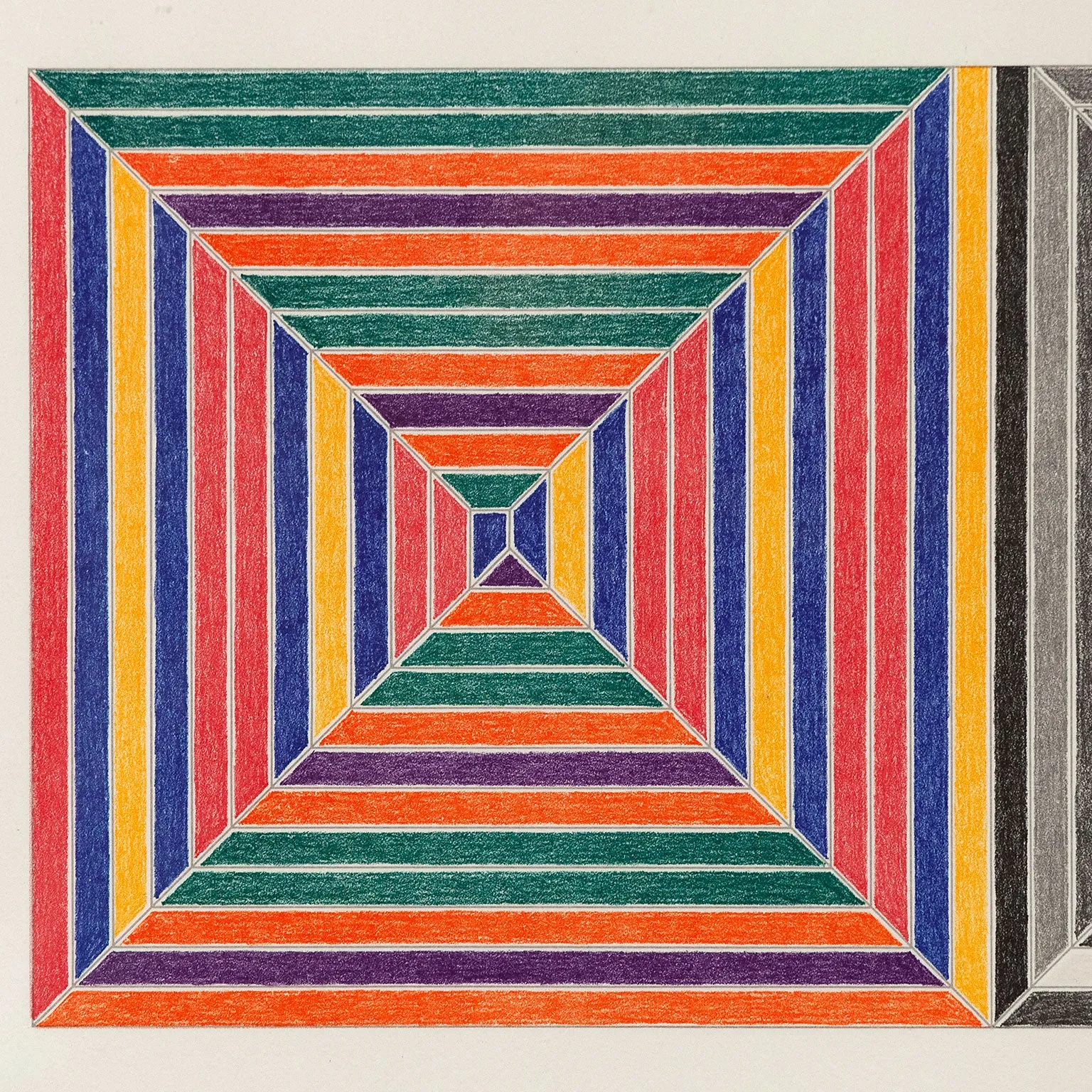 FRANK STELLA "LES INDES V" LITHOGRAPH, 1973