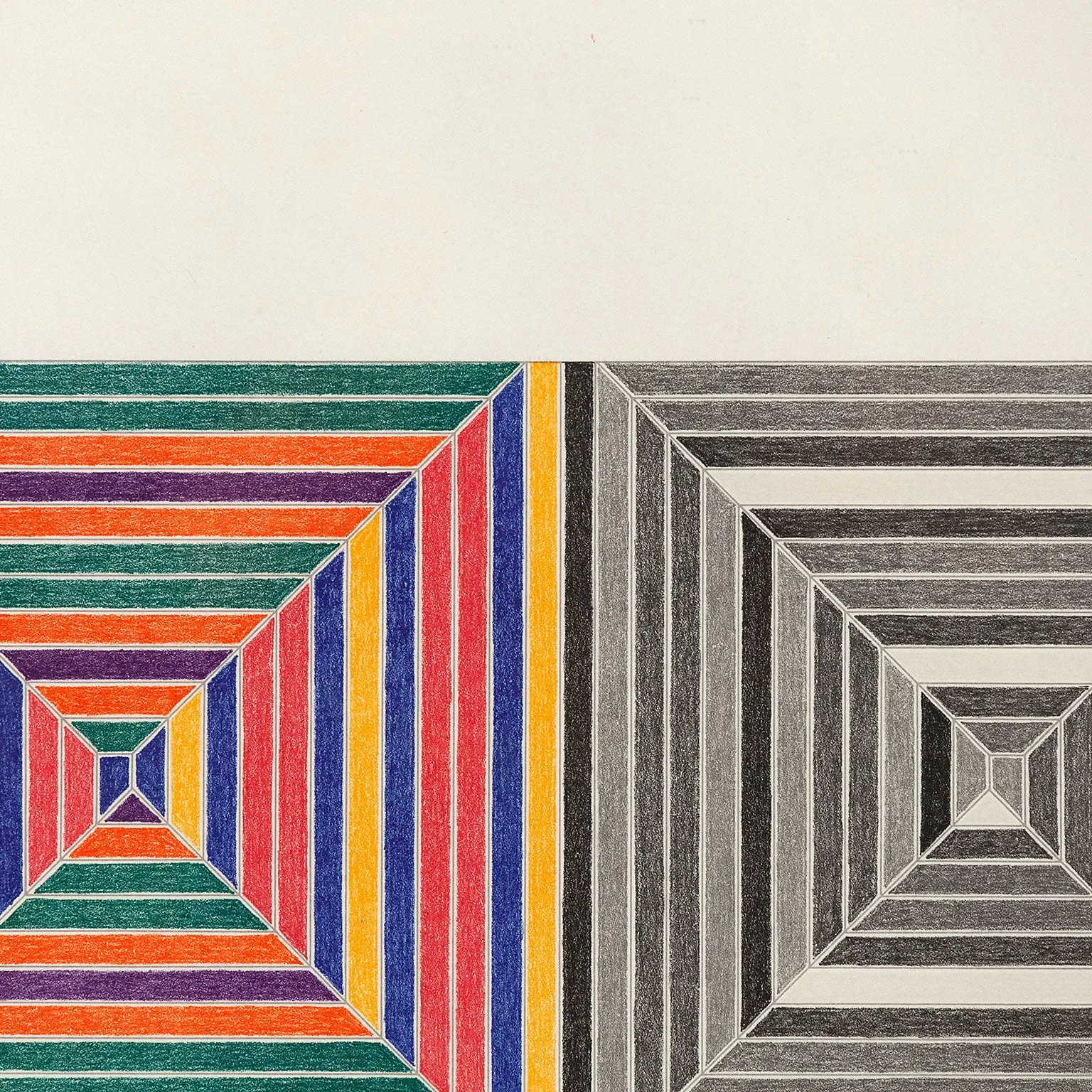 FRANK STELLA "LES INDES V" LITHOGRAPH, 1973