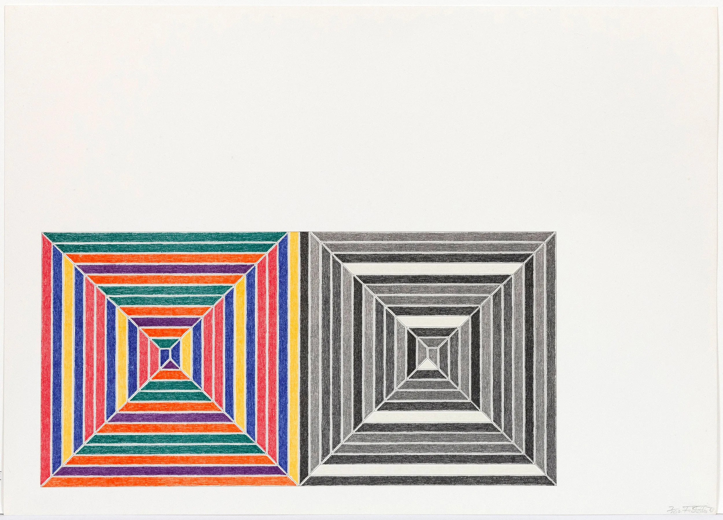 FRANK STELLA "LES INDES V" LITHOGRAPH, 1973