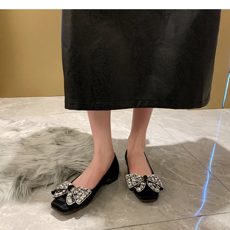 French Style Women's Shoes Soft Sole Soft Surface Low Heel Flat Shoes