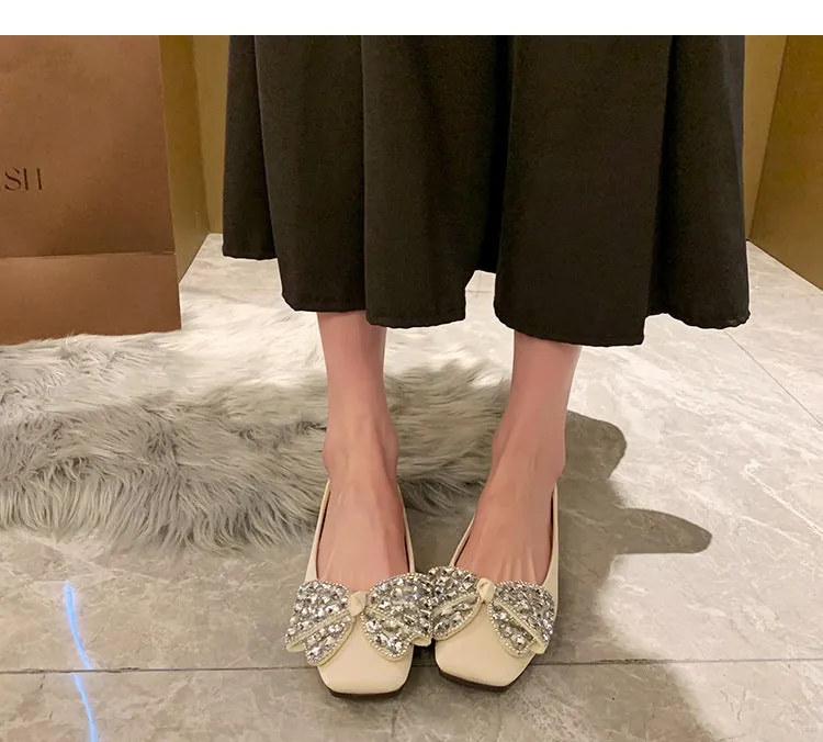French Style Women's Shoes Soft Sole Soft Surface Low Heel Flat Shoes
