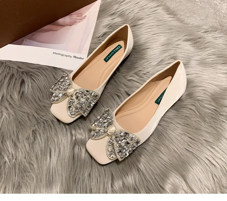 French Style Women's Shoes Soft Sole Soft Surface Low Heel Flat Shoes