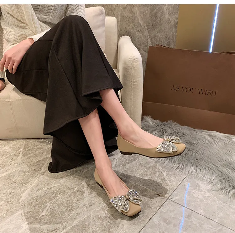 French Style Women's Shoes Soft Sole Soft Surface Low Heel Flat Shoes