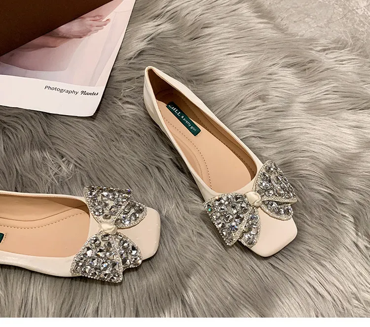 French Style Women's Shoes Soft Sole Soft Surface Low Heel Flat Shoes