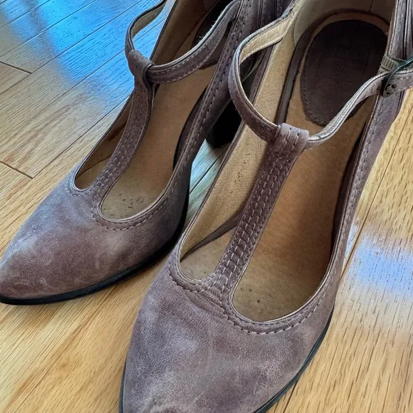 Frye Distressed Leather Heel - Mary Jane or Betty T Strap