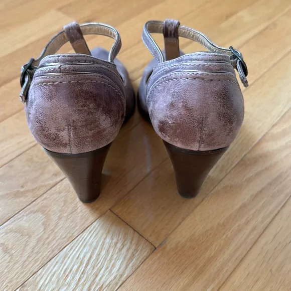 Frye Distressed Leather Heel - Mary Jane or Betty T Strap