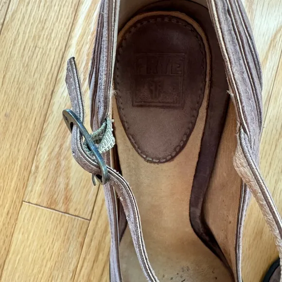 Frye Distressed Leather Heel - Mary Jane or Betty T Strap