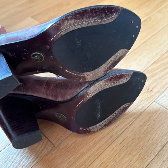 Frye Distressed Leather Heel - Mary Jane or Betty T Strap