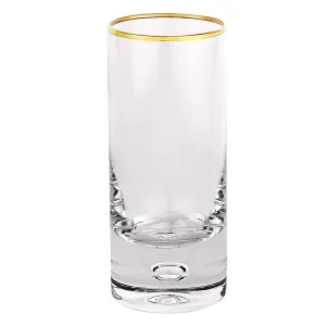 Galaxy Gold Crystal High Ball Glass 4 Pc Set