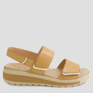 GARLIN W - DARK TAN-ALMOND LEATHER FS