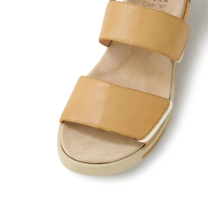 GARLIN W - DARK TAN-ALMOND LEATHER FS