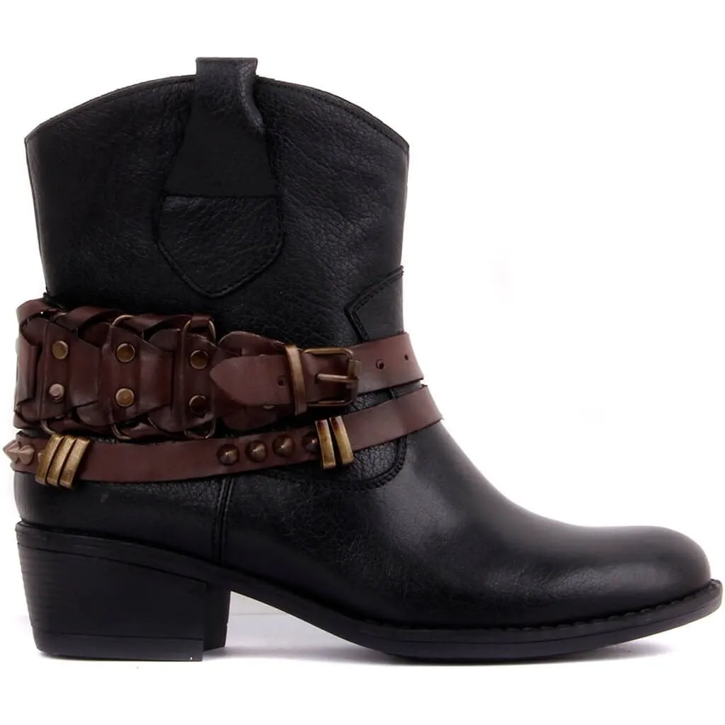 Genuine Leather Women Boots Ladies Leather Autumn Winter Casual Boots