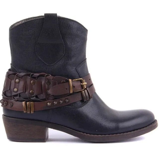 Genuine Leather Women Boots Ladies Leather Autumn Winter Casual Boots