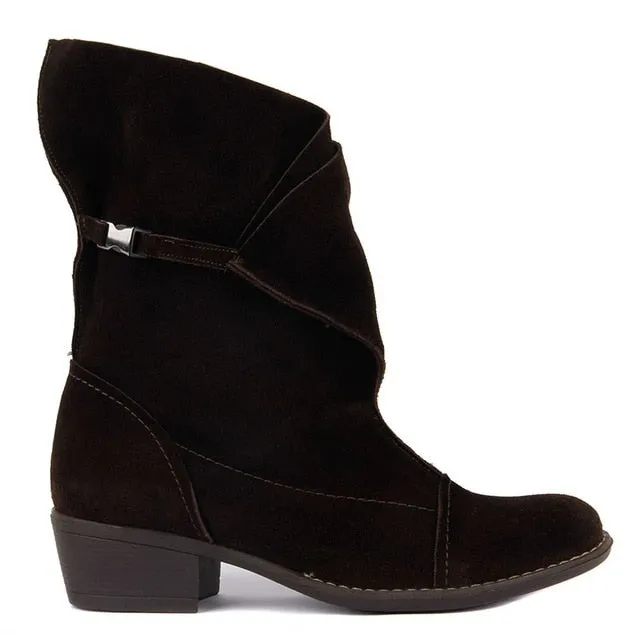 Genuine Leather Women Boots Vintage Boots Wedge Autumn Winter Shoes Woman Fashion Ladies Shoes Casual Female Ankle Boots Made in Turkey ботинки женские