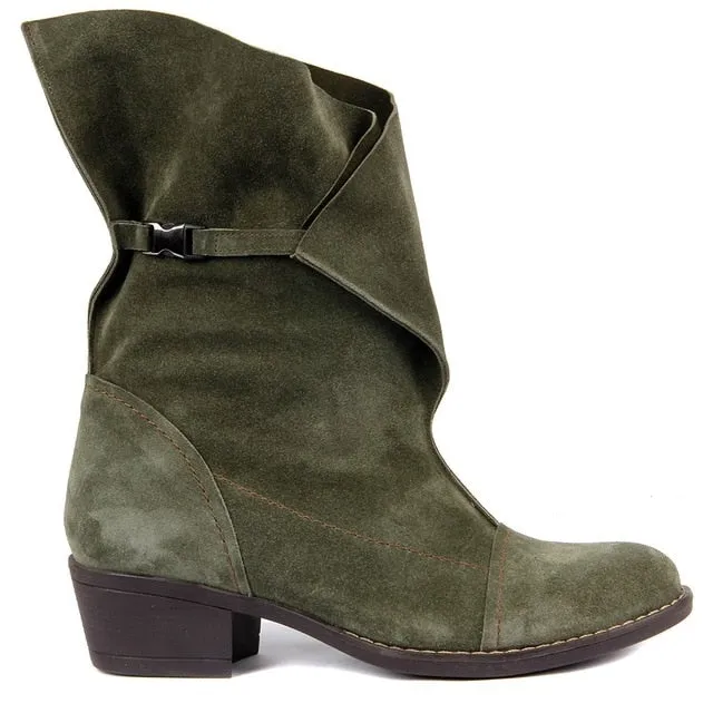 Genuine Leather Women Boots Vintage Boots Wedge Autumn Winter Shoes Woman Fashion Ladies Shoes Casual Female Ankle Boots Made in Turkey ботинки женские