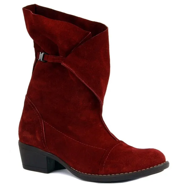 Genuine Leather Women Boots Vintage Boots Wedge Autumn Winter Shoes Woman Fashion Ladies Shoes Casual Female Ankle Boots Made in Turkey ботинки женские