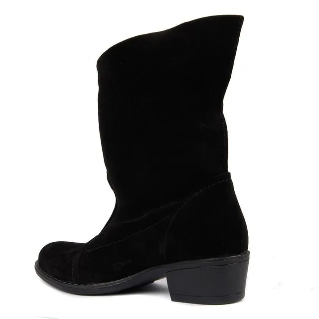 Genuine Leather Women Boots Vintage Boots Wedge Autumn Winter Shoes Woman Fashion Ladies Shoes Casual Female Ankle Boots Made in Turkey ботинки женские