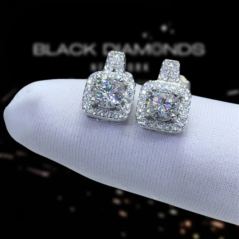 Gorgeous Diamond Square Drop Earrings