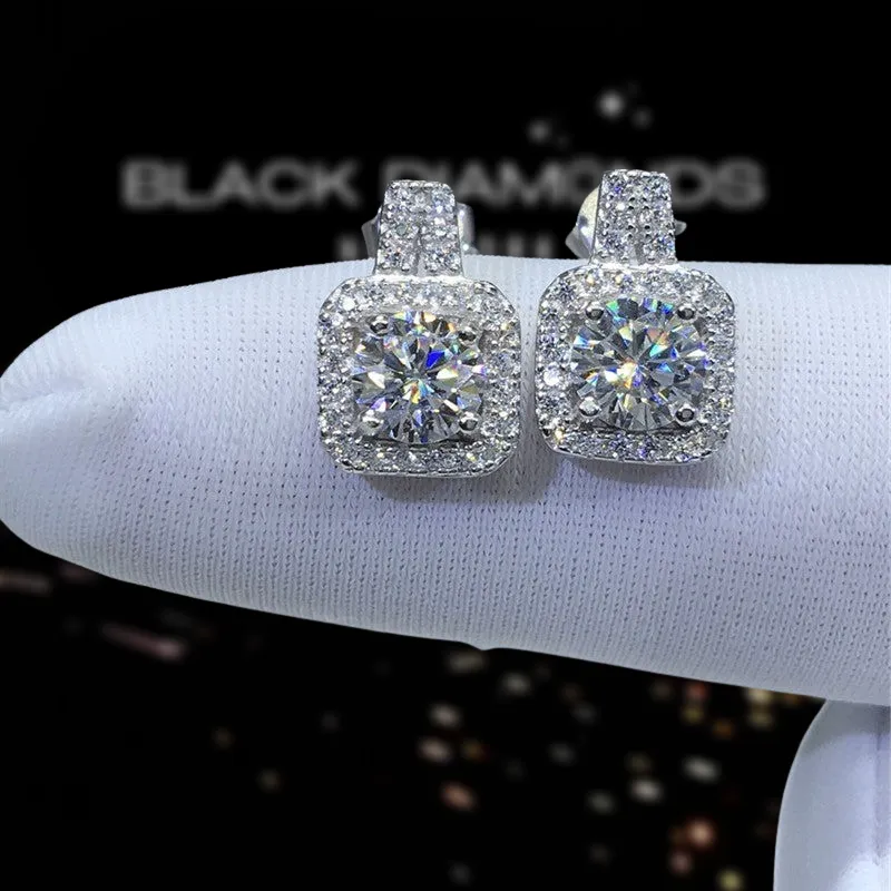 Gorgeous Diamond Square Drop Earrings
