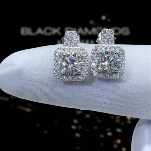Gorgeous Diamond Square Drop Earrings
