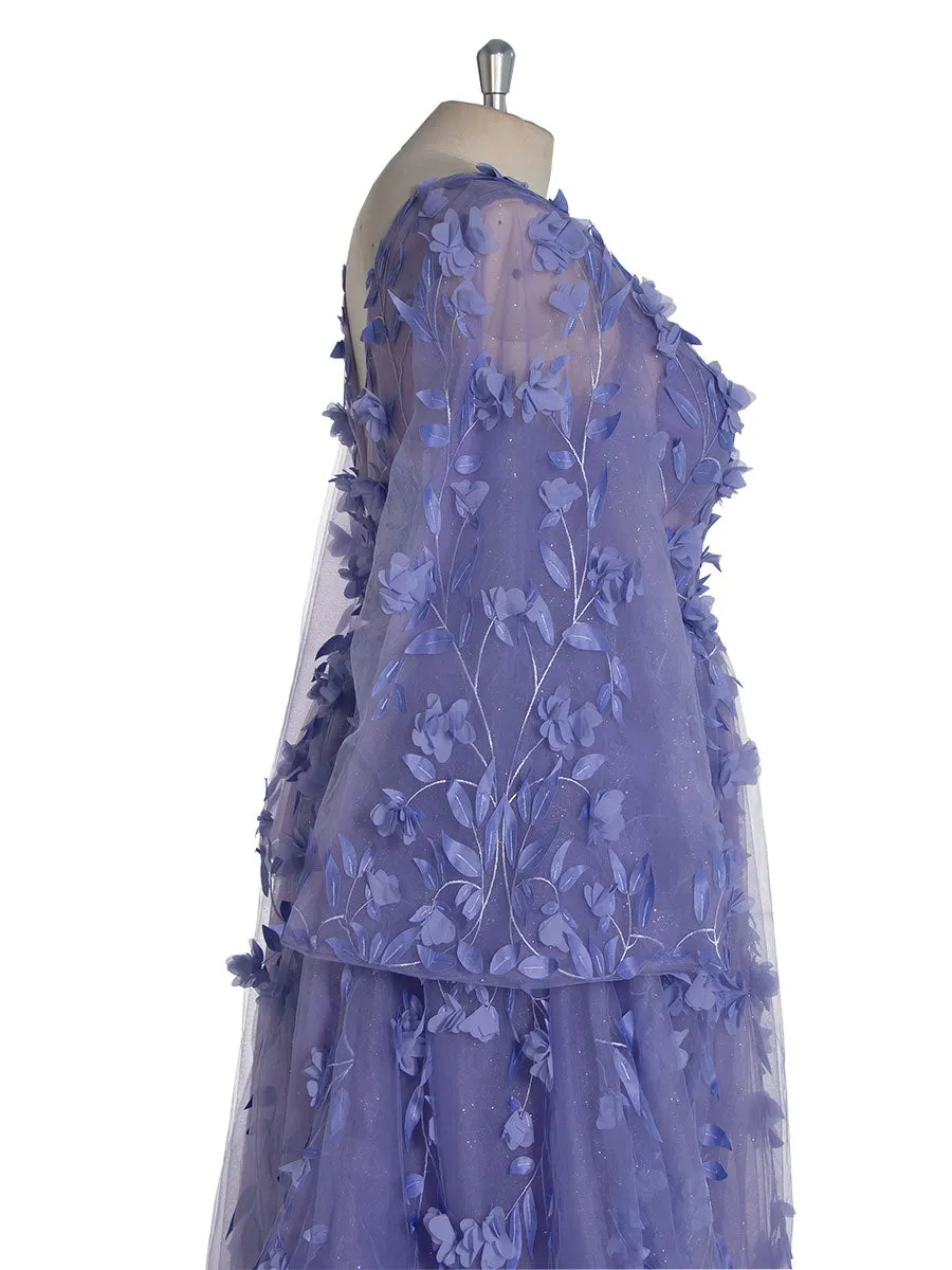 Gorgeous Floral Lace Plus Size Prom Party Dress YW240115
