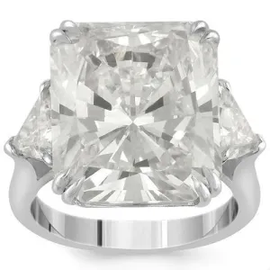 Gorgeous Platinum EGL Certified Diamond Womens Ring 17.18 Ctw