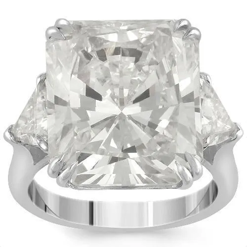 Gorgeous Platinum EGL Certified Diamond Womens Ring 17.18 Ctw