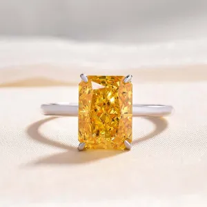 Gorgeous Radiant Cut Yellow Sapphire Engagement Ring