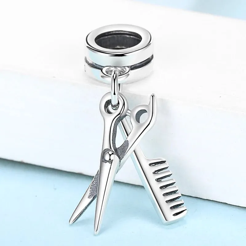 Gorgeous Scissor and Comb Charm