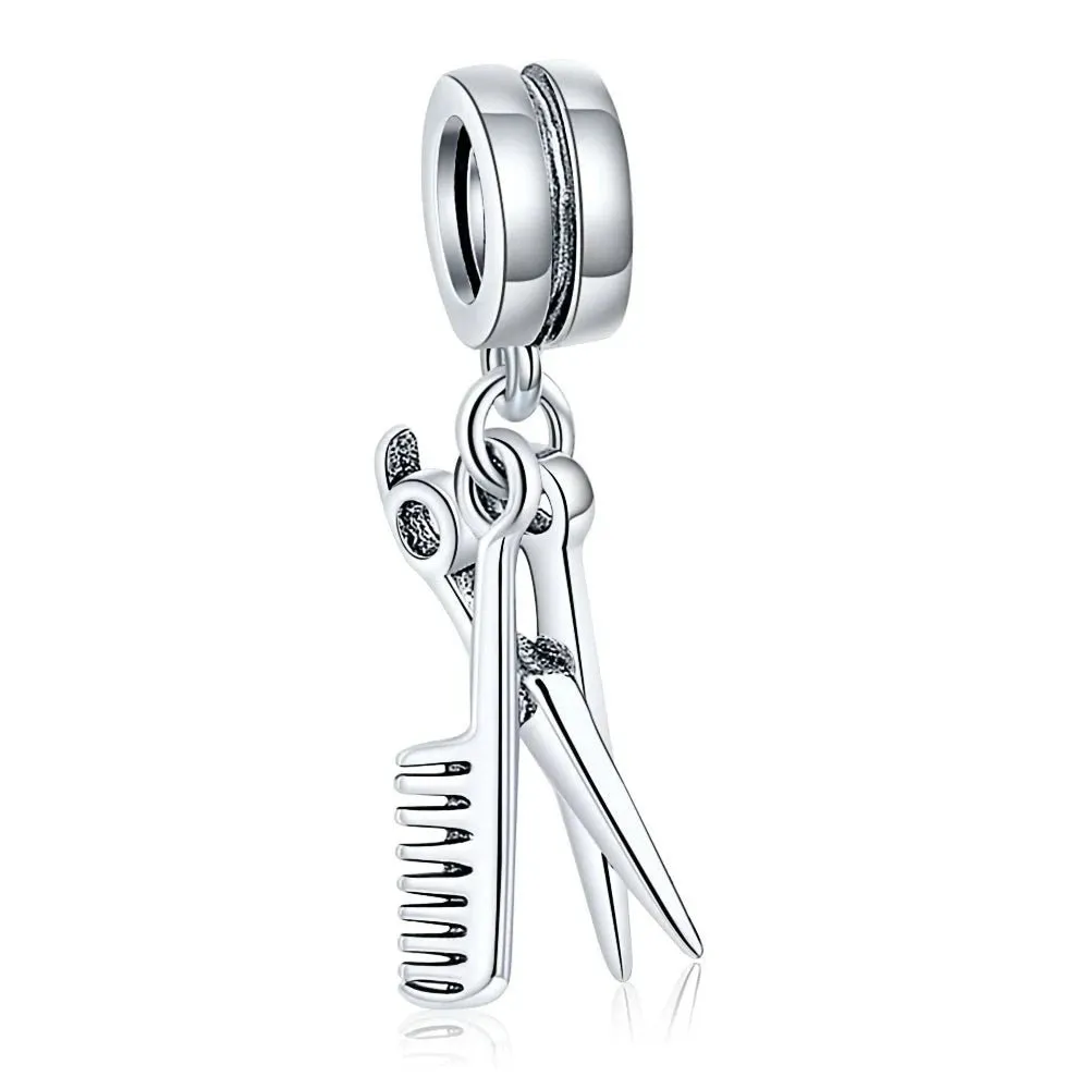 Gorgeous Scissor and Comb Charm
