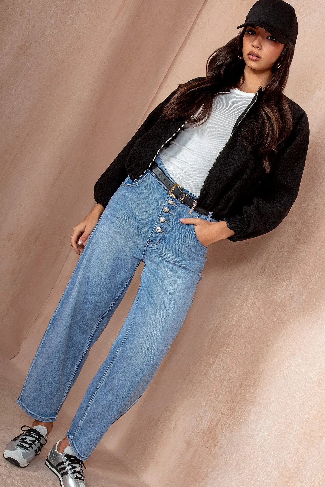 Gracie Blue Denim Mom Jeans