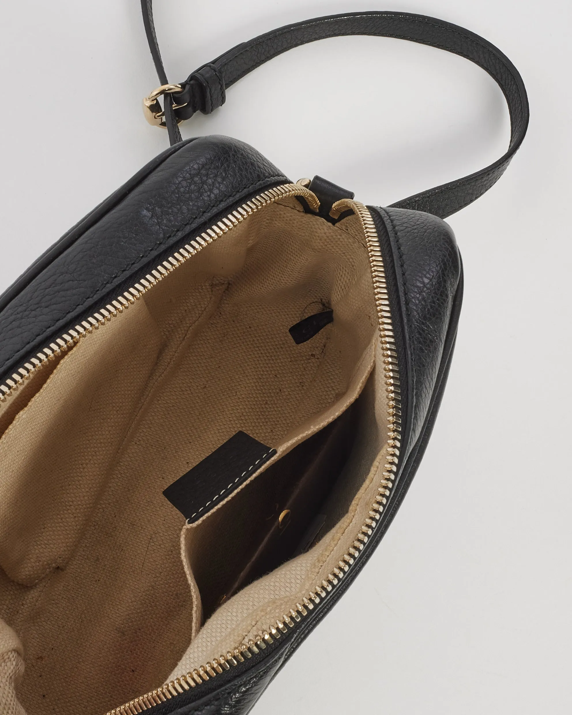 Gucci Black Leather Soho Disco Crossbody Bag